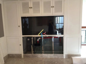 客廳嵌入式淡水魚(yú)缸案例——龍威水族